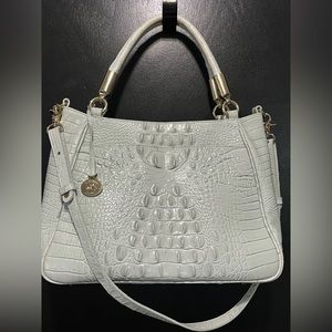 Brahmin Sea Glass Satchel Handbag.